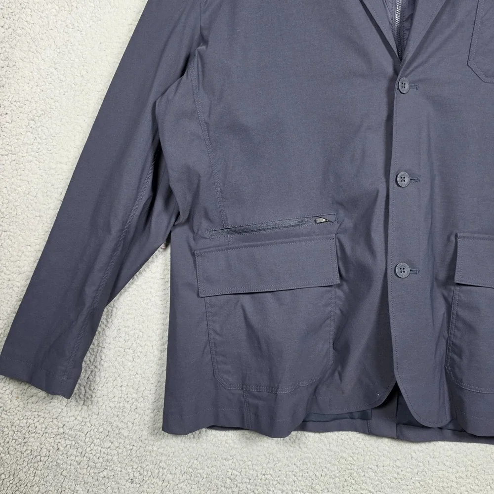 Eddie Bauer Travex Sport Coat Mens Sz 50R Navy Hybrid Light Puffer Vest Utility